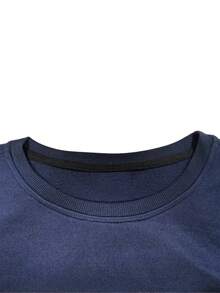 Felpa oversize da uomo, felpa casual da uomo con stampa slogan, girocollo, maniche lunghe, autunno/inverno