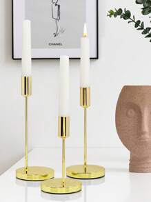 1pc/3pcs Alloy Candelabra Metal 5-Arms/3 Arms Candle Holders Home Wedding Ornament Candlesticks Event Candle Stand Table Centerpiece, Home Decoration