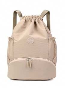 1 件大容量休闲运动健身包男女款，纯色干湿分离瑜伽健身包带鞋隔层，可游泳、篮球、户外徒步背包 - 彩色 - 查看 13