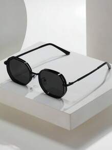 Nouvelles lunettes de mode rétro géométriques, monture en métal simple et élégante de haute qualité. Lunettes punk convenant pour le port quotidien décontracté, les fêtes, la photographie de rue, les défilés de mode