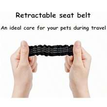 Cintura di sicurezza retrattile ed elastica per animali domestici, con assorbimento degli urti, guinzaglio regolabile in nylon per cani e gatti per veicoli