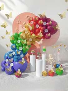 12 piezas Pegatinas de pared de mariposas 3D huecas, decoraciones para pastel, decoración de boda, decoración de sala de estar, decoraciones para fiesta de cumpleaños, pegatinas personalizadas