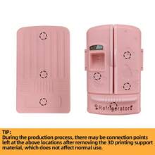 1pc Dollhouse Furniture Miniature Refrigerator: Single Door Fridge Model With Upper And Lower Compartments, 1/12 Scale Realistic Kitchen Appliance Toy Model For Living Room, Dining Room, Bedroom Decor - Multicolor - View 11