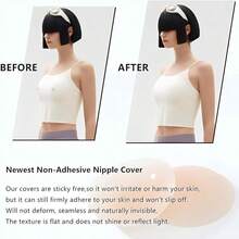 Cakes Grippy Seaml Covers Sticky CAKES Circles Adhesive Silicone Nipple Pasties Reusable Pasty Nipple Covers For Women - 可可 - 查看 5