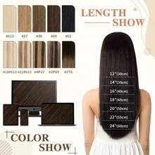 Lsybeauty Thick Tape In Human Hair Extensions ,Seamless  Skin Weft Extensions ,Remy  Human Hair,Multicolor  Color,Silky Straight For Fashion Women  ,16-26inch ,Easy To Apply (2#Dark Brown ,50g 20pcs/Package) - S2 - View 5