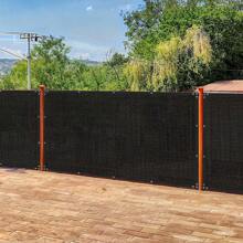 DELLNA 1pc Heavy Duty Privacy Screen Divider, UV-Blocking Sunshade Cover, Windproof Mesh With Eyelets And Fasteners, For Outdoor Walls, Gardens, Patios, Pools, Decking