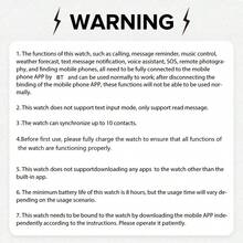 Smartwatch, Wireless Call/Dial, Multiple Sports Modes, Incoming Call Alert And Rejection, SMS Reminder, Customizable Wallpaper, Compatible With Android System