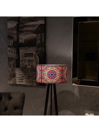 Well Home Zwart Tripod Vloer Lamp 100% PVC Shade, Lysergic, Tanganica Collection, 21x38x140, E27 Socket Max 60 W. Free Shipping 24/72h. view 5