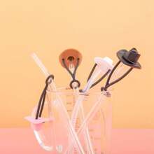 1 /4pcs-Cowboy Hat Straw Head Cover, Silicone Reusable Dust-Proof Straw Cover, Cute Silicone Cup Straw Cover - Protect Straw, Cup Accessory, Silicone Cowboy Hat Straw Cover, Gift For Men And Women, Cute And Funny Straw Cover, Easy To Install.