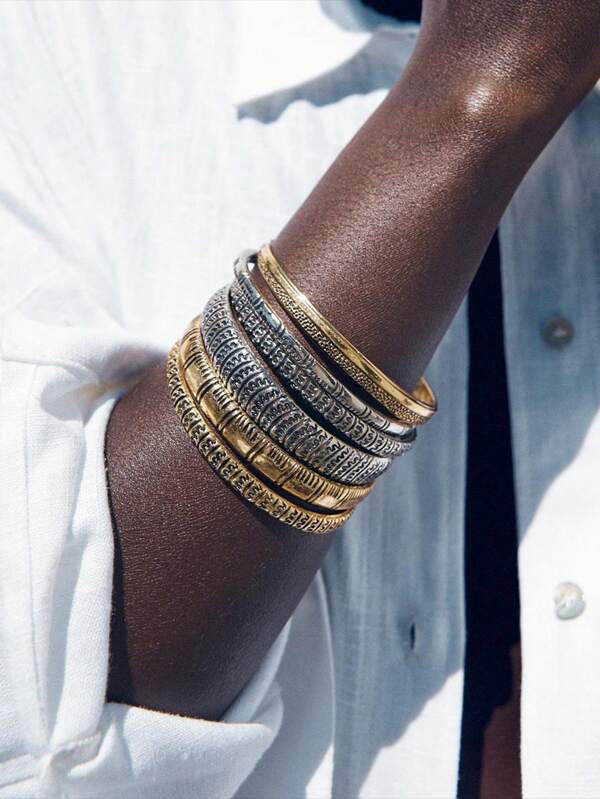 1 pieza Pulsera de brazalete de mujer de diseño de animal marino de pez de lujo vintage de alta gama multicapa de aleación de moda
