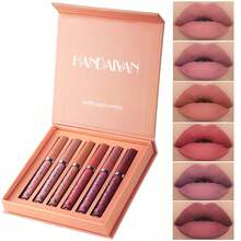 Matte Liquid Lipstick Set - 6 Colors A/B Collection, Long-Lasting Waterproof, Non-Fading, Soft Velvet Matte Lip Tint, Moisturizing & Non-Drying (Dark, Medium) - 設定 b - View 2
