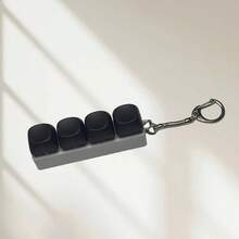 Keyboard Fingertip Toys Four-Key Clicker Mechanical Keyboard Keychain Click Toy Relieves Hyperactivity Disorder Stress Finger Gift - Black - View 4