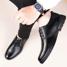Men's Business Casual Leather Shoes, Anti-Slip, Wear-Resistant, Breathable, Suitable For Formal Occasions And Weddings
