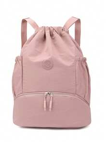 1 件大容量休闲运动健身包男女款，纯色干湿分离瑜伽健身包带鞋隔层，可游泳、篮球、户外徒步背包 - 彩色 - 查看 17