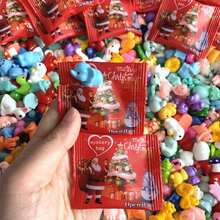 8/32/64pcs Animals Mushroom Miniature Christmas Mystery Bag Colorful Resin Animal Garden Yard Figurines Blind Bags, Perfect Gift For Families And Friends, Suitable For Christmas Day Xmas Party - Red - View 6