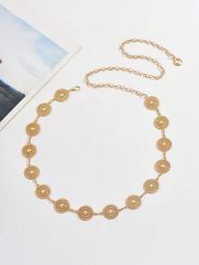 1款高端金属圆链腰链腰饰百搭裙子西装腰链适合日常聚会聚会送礼