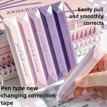 5pcs Pen Shaped Correction Tape, Easy-To-Use Applicator For Instant Correction, Ideal For Schools And Offices Back To School - Multicolor - View 1