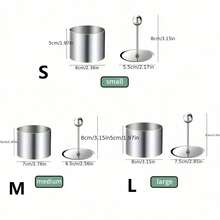 1pc, Cake Mold Ring With Push Rod, Stainless Steel Mousse Cake Ring, Rice Ball Mold, Egg Tart Ring, Rice Ball Mold, Baking Tools, Kitchen Small Tools, Kitchen Accessories, Household Kitchen Supplies - Silver - View 9