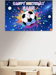 1 Stück personalisierter Namenshintergrund DIY Geburtstag Fußball Fußballfeld Sport Kulisse personalisierte Geburtstagsdekoration Banner, Weihnachten wasserdicht, schimmelbeständig, stilvolle, niedliche, hochwertige, personalisierte, einzigartige ideale Geschenke für sie, Freund, Freundin, Vater, Mutter, Familie, Freunde, Sohn, Tochter, Schüler, Kinder für Jahrestage, für Geburtstage Schule, Büro, Zuhause, personalisierte Banner & Wimpel, warme Atmosphäre