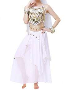 2 Pieces Dance Costume Adult Female Belly Dance Performance Costume National Stage Performance Costume Suit