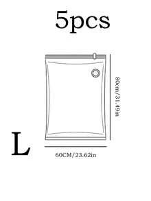 1/5/10个装可重复使用真空收纳袋，真空泵需另购 - 便携式塑料旅行袋、衣物收纳袋、PET真空压缩袋、简约透明真空压缩袋，适用于宿舍、衣柜、卧室、浴室装饰。返校学生礼物 - 彩色 - 查看 19