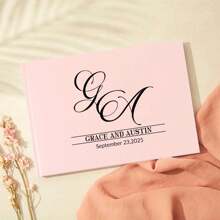 Personalisiertes weißes Hochzeitsgästebuch, rosa Hochzeitsgästebuch, salbeigrünes Gästebuch, individuelles Gästebuch, Verlobungsempfangs-Gästebuch, Hochzeitsjahrestags-Buch, Bridal-Shower-Geschenk, Kunstaktivitäten für Kinder