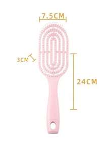 Cepillo Peine con diseño inspirado en repelente de mosquitos, peine de masaje simple para mujeres, cepillo de pelo, peine, herramientas para el cabello, productos y accesorios para el cabello, esenciales de viaje para peluquería y belleza - Rosa - Ver 4