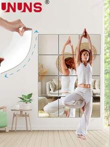 3D 2mm Mirror Tile Wall Stickers, Unbreakable Acrylic Full-Body Mirror Tile, 30cm X 4pcs Flexible Plastic Mirror Tiles, Mirror Tile For Bedroom, Home Gym, Home Decor