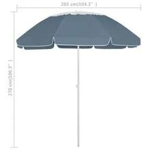 Outdoor Parasol, Stand And Base - Blue - View 6