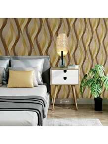 Modern Luxury Abstract Striped Self-Adhesive Wallpaper - Peel And Paste, Waterproof, Detachable, Vinyl Internet Famous Background Wall For Lining Living Rooms, Bedrooms, And Drawers