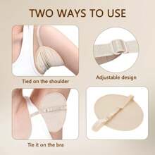 Almohadillas ultrarresistentes antitraspirantes para axilas para hombres y mujeres - 10/8/6/4/2/1 pieza de protectores de axilas invisibles, con adhesivo extra y transpirables para hiyab/tobe - Protección contra el sudor durante 24 horas en calor, gimnasio, viaje (lavable)