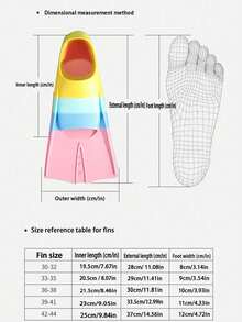 Floating Swim Fins - Training Fins For All Ages - Improves Kicking Technique And Body Position, Beach Essentials, Beach Accessories, Pool Float - Orange - View 3