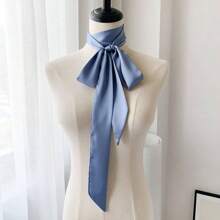 1 pièce Bandeau extra long pour femme 1m, bandeau foulard de couleur unie polyvalent pour la taille ou la décoration du cou, foulard long et fin en soie, accessoire pour fête, cadeau pour les proches et les amis, bandeau turban, serre-tête, bandeau de sport