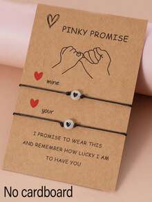 1pc Heart Luminous Retro Bracelet, Boy And Girl Multi-Color Luminous Friendship Bracelet Set, Graduation Season Gift, Back To School Season Birthday Gift Jewelry Set