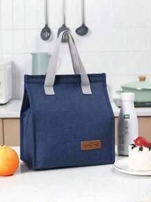 1pc Multifunctional Insulated Lunch Bag, Large Capacity Bento Bag, Waterproof Thermal Bag, Portable Food Container, Travel Bag, Summer Beach Bag, Outdoor Picnic Bag, Fits Lunch Box, Snacks, Fruits, Milk, Drinks, And Utensils, Top Handle One Shoulder Bag, Perfect For Work, School, Outdoor, Travel, Picnic And Camping, School Storage Bag, Teacher Supply Bag, Classroom Bag