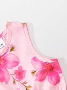 2pcs Baby Girl Cute And Elegant Bow Decor Camisole Dress With Mini Jacket Set, Rose Red