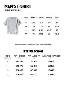 Cotton fried flower T-shirt, margarita print, ribbed collision collegiate style spring and summer new sports men's clothing, soft and breathable men's light grey short-sleeved tops