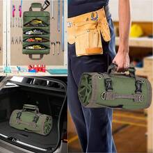 1 túi đựng dụng cụ dạng cuộn chịu lực cao, đa chức năng, phù hợp cho thợ điện, thợ mộc, thợ sửa chữa ô tô, dụng cụ ngoài trời, tiện lợi mang theo và vận chuyển với nhiều ngăn. - Nhiều màu - Xem 6