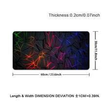 1pc Large Mouse Pad Stylish Geometric Design Desk Mat Computer Keyboard Mouse Laptop Gaming Mat - Suitable For Gamers/Office And Study Accessories - Multicolor - View 12
