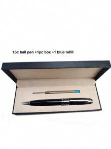 Novo Desenho de Luxo Caneta de Escritório de Metal Preta, Caneta de Esfera Metálica para Assinatura, Caneta Metálica como Presente de Negócios e de Volta às Aulas