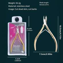 PYDESA 3/1 Stück G22 Professioneller Hühneraugenmesser Hornhautentferner Nagelhaut Nipper aus Edelstahl mit spitzer Klinge, Doppelfeder-Trimmer, Nagel Pflege Pediküre Schönheits-Spezial-Nagelknipser