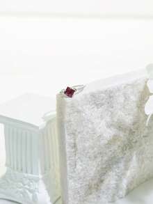 S925 Sterling Silver Exquisite Custom Square - Shaped Birthstone Ring - A Perfect Gift For Lovers, Friends, And Family. Ideal For Birthdays, Anniversaries, Valentine's Day, Christmas, Or Any Special Occasion. This Ring Features A Stunning Square Birthstone, Surrounded By Delicate Accents, Crafted With Premium S925 Silver. - Multicolor - View 7