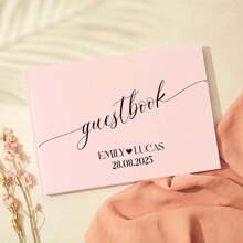 Personalisiertes weißes Hochzeitsgästebuch, rosa Hochzeitsgästebuch, salbeigrünes Gästebuch, individuelles Gästebuch, Verlobungsempfangs-Gästebuch, Hochzeitsjahrestags-Buch, Bridal-Shower-Geschenk, Kunstaktivitäten für Kinder