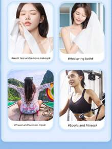 Disposable Bath Towel, Soft Cotton Towel Suitable For Travel & Camping, Absorbent Disposable Bath Towel, Individual Packaging, Thick 100% Cotton Disposable Bath Towel, Portable Travel Facial Towel, Hotel