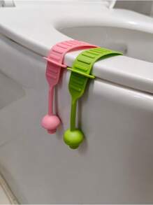 2 pezzi Manico per sollevare il coperchio del water a forma di fungo, sollevatore igienico per coperchio del bagno, strumento pratico per il water (adatto per tutti i water), senza batteria