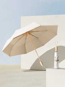 8-Rib Compact Classic Folding Umbrella With UV Protection, Windproof, And Water-Resistant, Perfect For Men And Women, Casual Use, Travel, And Outdoor Activitiesumbrella Sun Protection Outdoor Shade Cute Umbrella