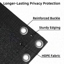 DELLNA 1pc Heavy Duty Privacy Screen Divider, UV-Blocking Sunshade Cover, Windproof Mesh With Eyelets And Fasteners, For Outdoor Walls, Gardens, Patios, Pools, Decking