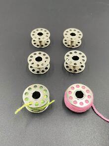 Set de 25 piezas Bobinas para máquina de coser industrial, Accesorios de bobinas de máquina de coser de acero inoxidable para uso doméstico, Piezas de máquina de coser vintage - Plateado - Ver 6