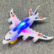 1pc Airbus Electric Glowing Music Aircraft Flash Universal Car Children's Toys Electric Toys,Boy's Gift, Christmas Gift