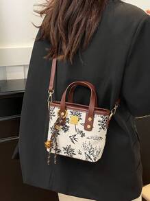 Nova Bolsa de Mão Pequena Bordada Estilo Chinês para Mulheres 2025 Nova Moda Bolsa Balde de Ombro Versátil Primavera/Verão, Melhor Presente do Dia das Mães para Mulheres